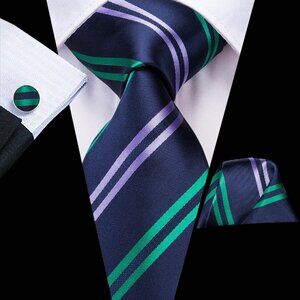 Blue (Lavender & Green) Necktie Set